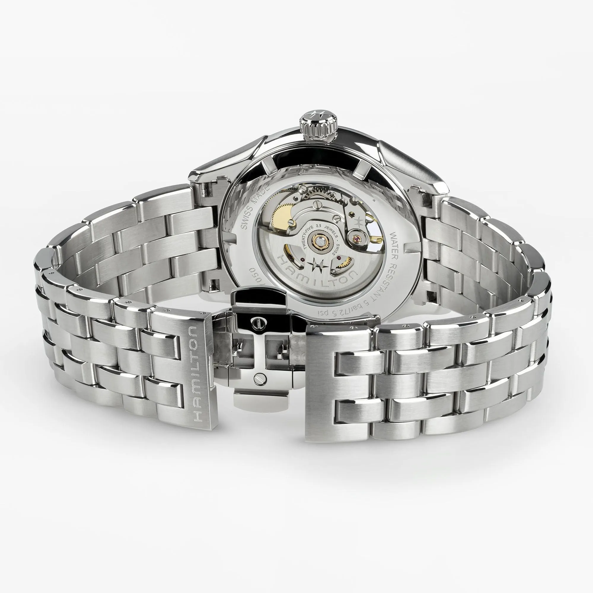 Hamilton Jazzmaster Open Heart Midnight Blue with Gold Dust Auto on Bracelet 42mm