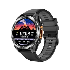HD300 1.43 inch AMOLED Screen Silicone Strap Sports Smart Watch Supports Blood Oxygen Detection(Black)