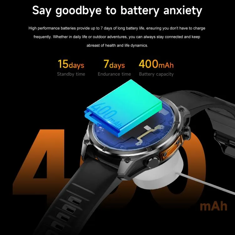 HD300 1.43 inch AMOLED Screen Silicone Strap Sports Smart Watch Supports Blood Oxygen Detection(Black)