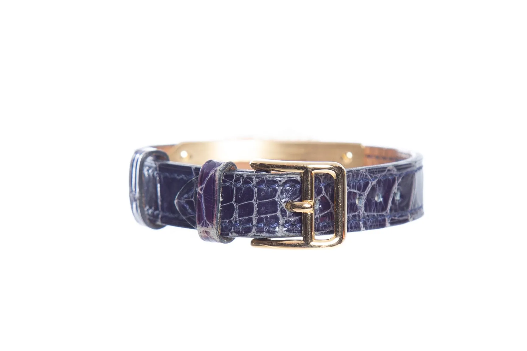 Hermès Blue Croc Kelly Watch