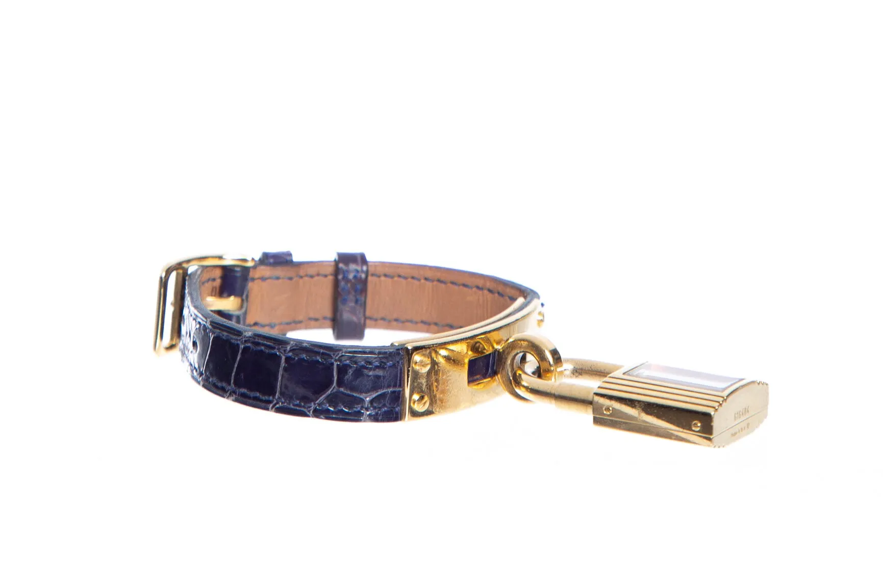 Hermès Blue Croc Kelly Watch