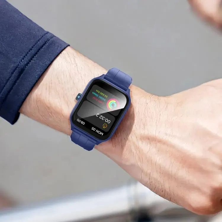 hoco Y27 1.95 inch Screen IPX4 Waterproof Smart Sports Watch, Call Version(Blue)