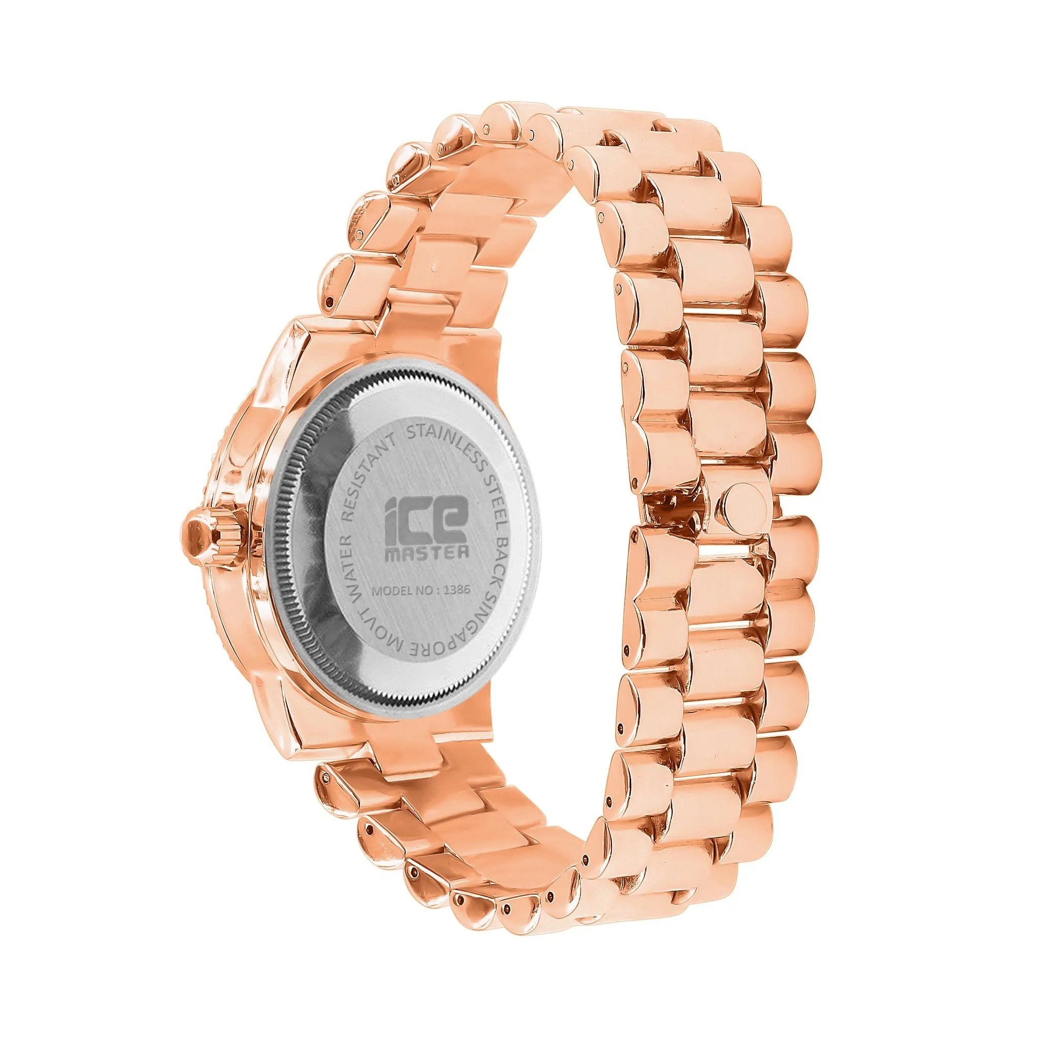 Iced Out Gold Plated Bling Metal Watch