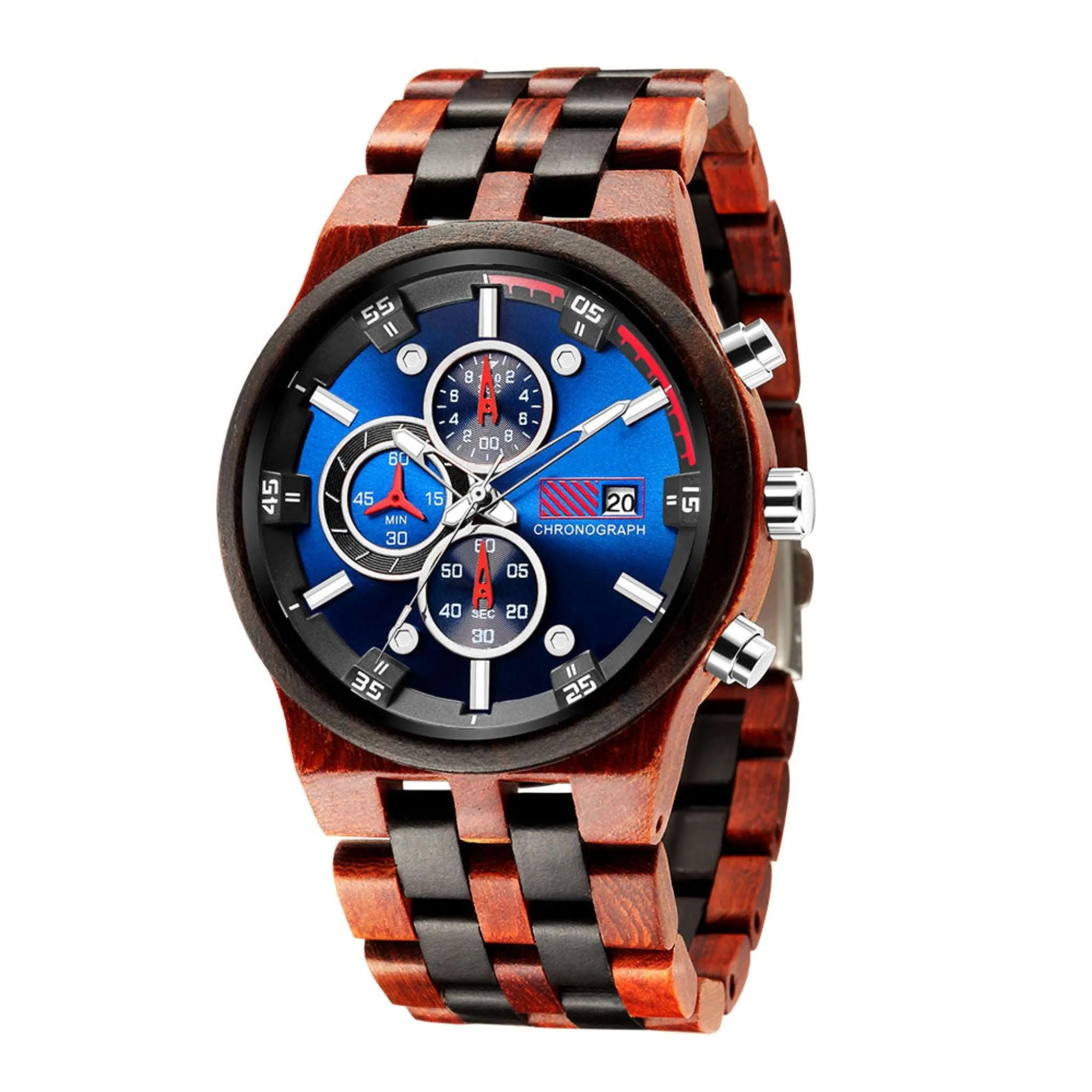 INDIGROVE - Men Wood Watch Chronograph
