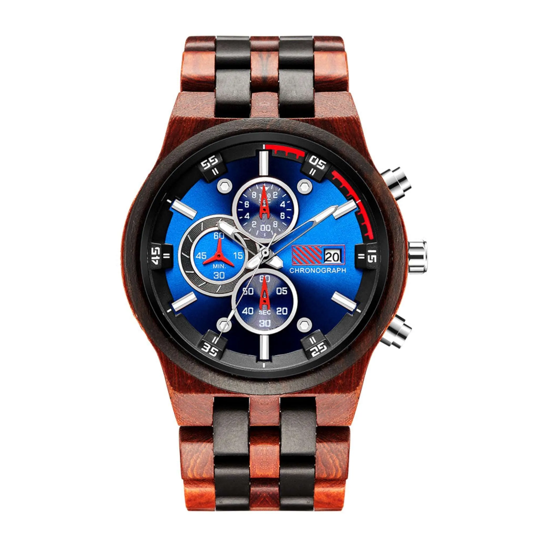 INDIGROVE - Men Wood Watch Chronograph