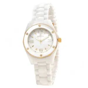 Invicta Women's 10258 Ceramic White Mother-Of-Pearl Dial Watch