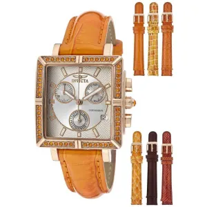 Invicta Women's 10334 Wildflower Orange Leather Band Watch