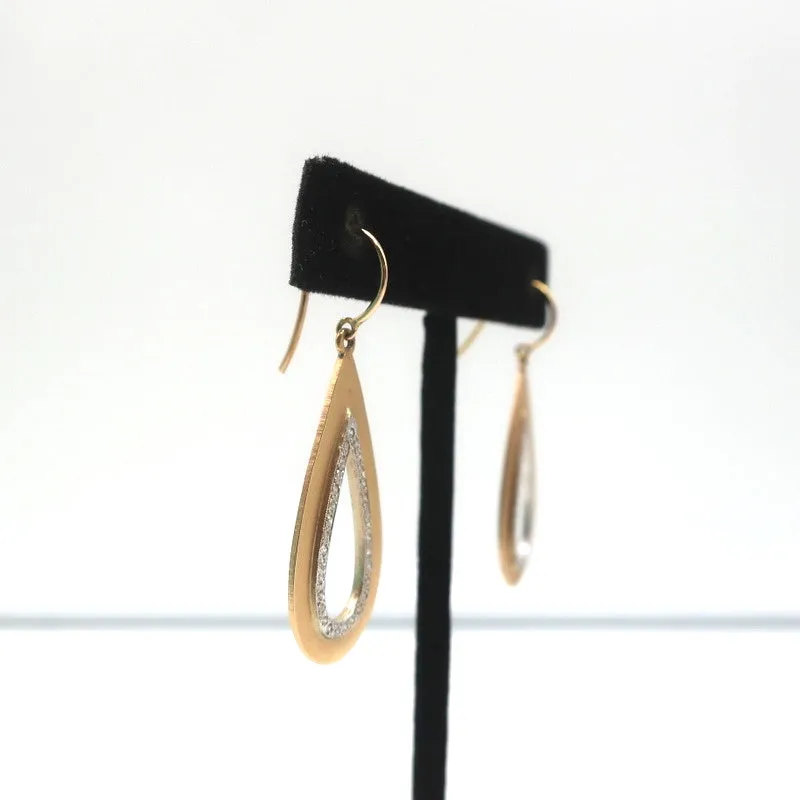 Irene Neuwirth Teardrop Earrings 18k Rose Gold & Diamonds
