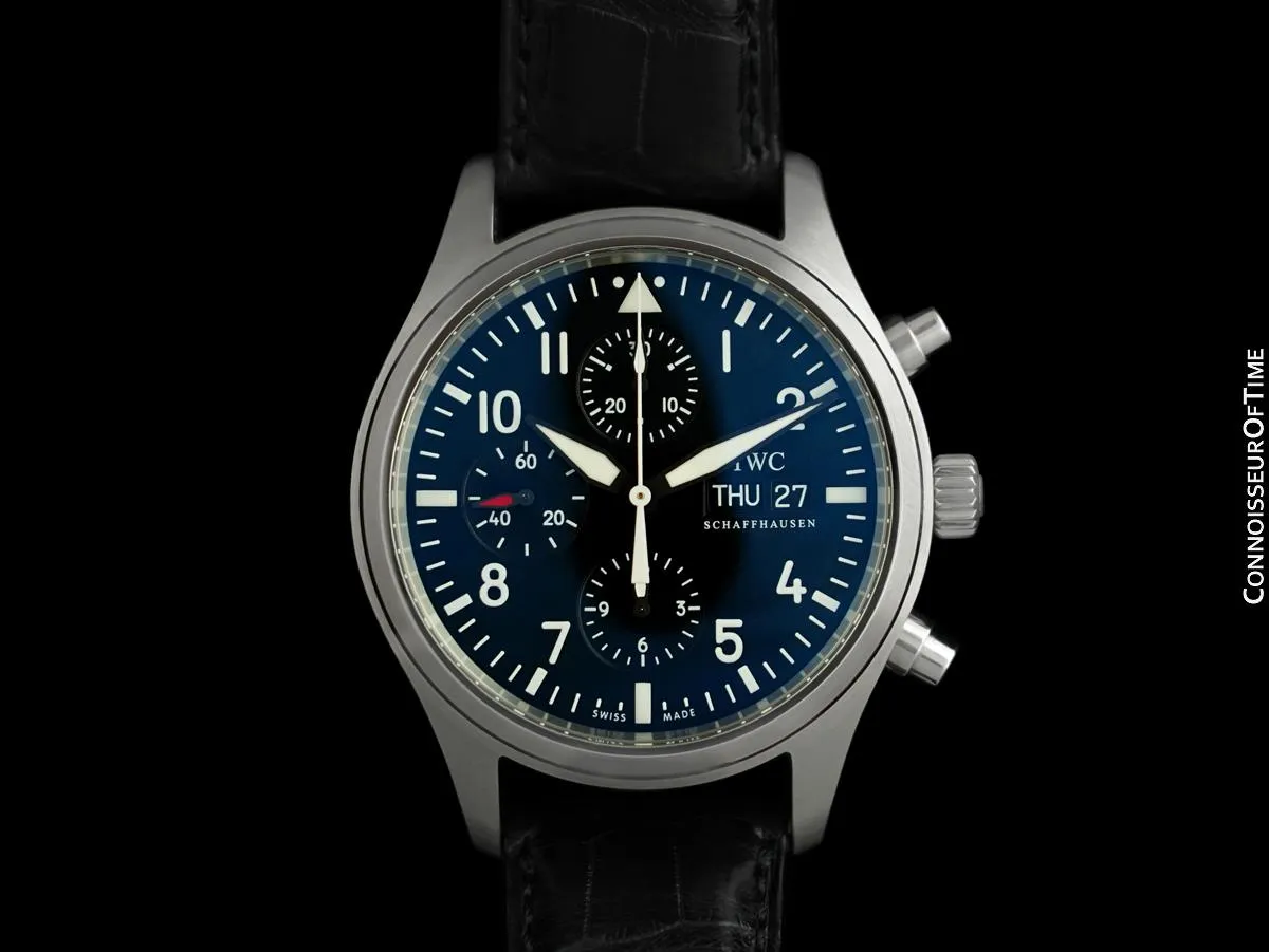 IWC Fliegeruhr Pilot's Automatic Chronograph Stainless Steel Watch - *As New* with Box & Papers
