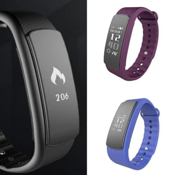 IWOWN i3HR Bluetooth 4.0 Smart Bracelet Watch with Sleep Monitor Step Calorie Counter Sedentary Reminder - Blue