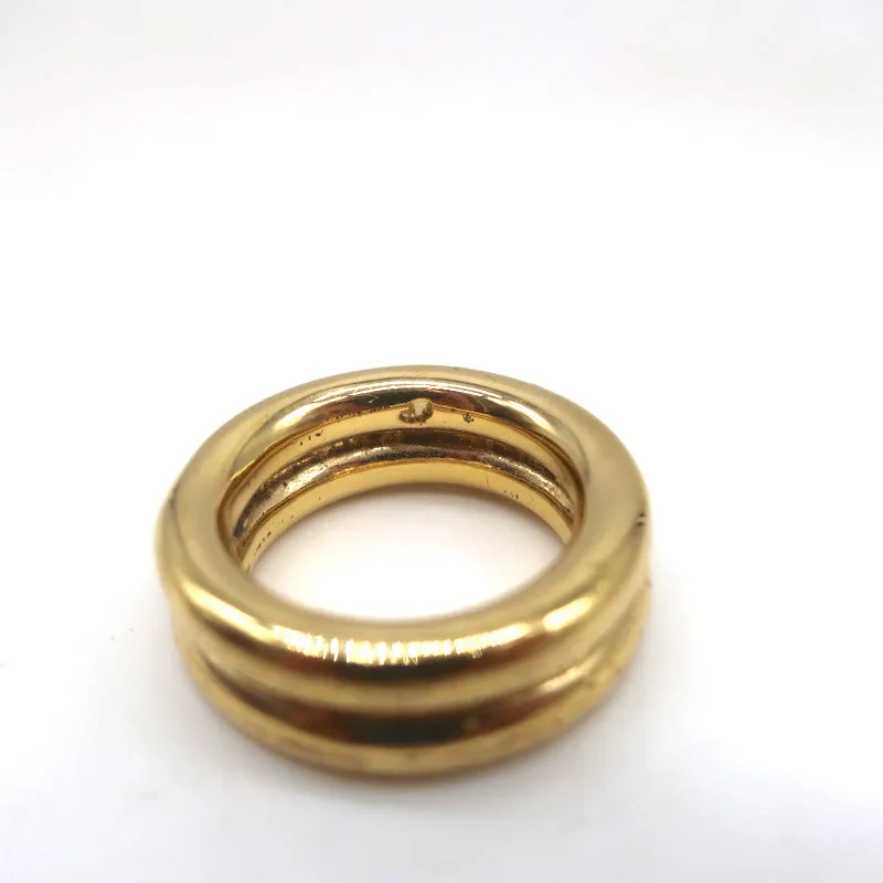 Jennifer Fisher Double Stack Lilly Ring 10k Gold-Plated Brass Size 6