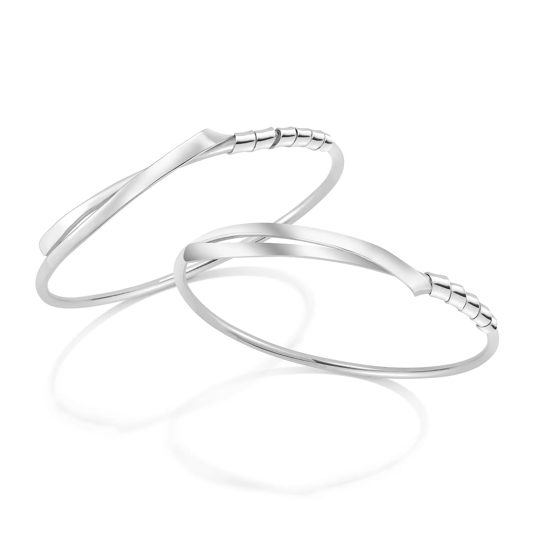 Joined stackable bangle bracelet