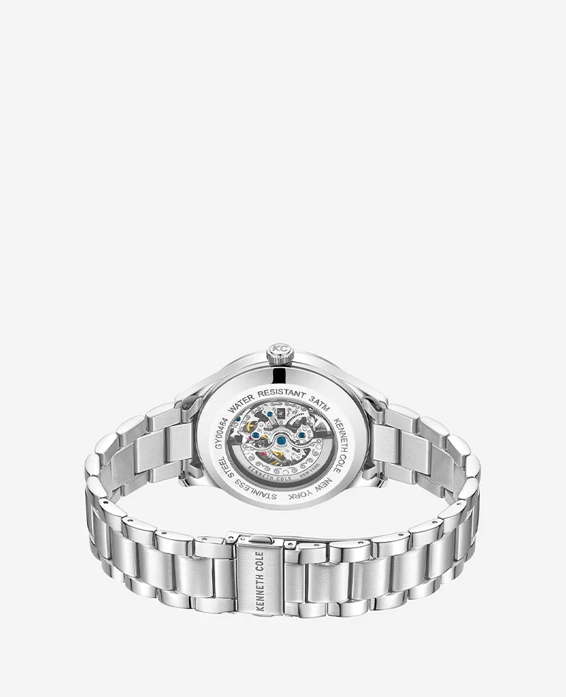 Kenneth Cole New York 42mm Automatic Blue Skeleton Men's Watch KCWGY0046401