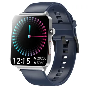 KS03 Pro 1.96 inch Color Screen Smart Watch, Support Bluetooth Call / Health Monitoring(Silver Blue)