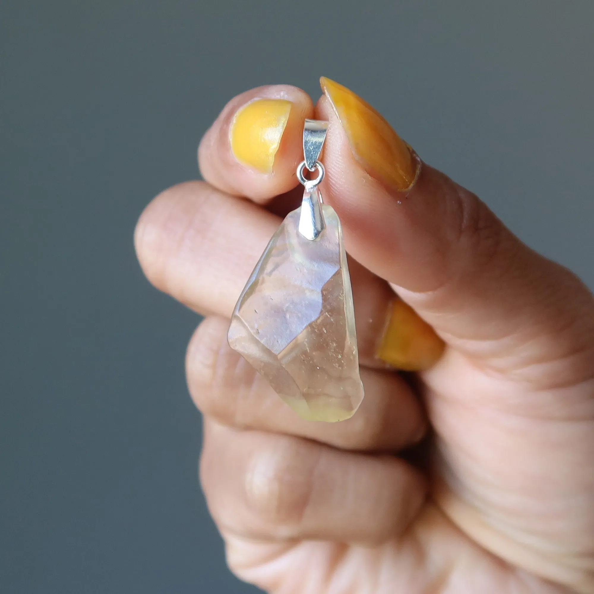 Libyan Desert Glass Pendant Power of Sol Sterling Silver