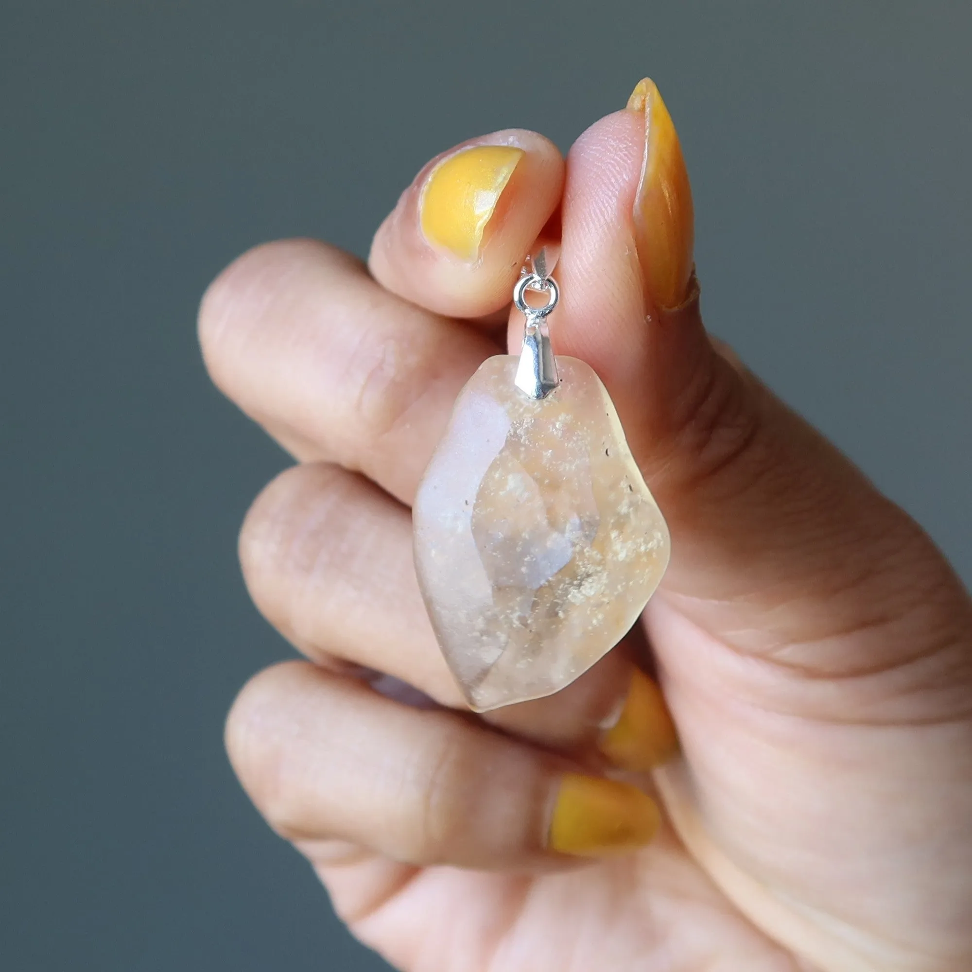 Libyan Desert Glass Pendant Power of Sol Sterling Silver
