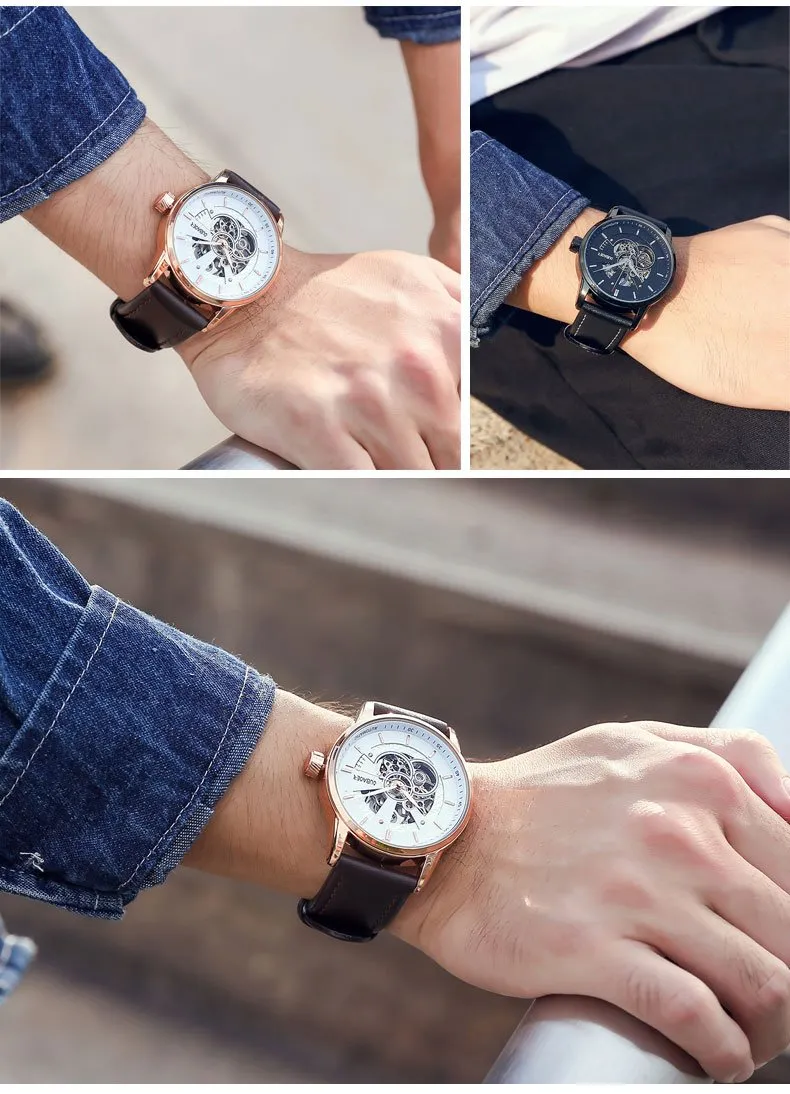 LIVENS Automatic Leather Watch