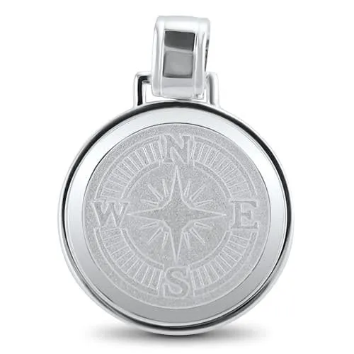 LOLA Compass Rose Pendant - Alpine White