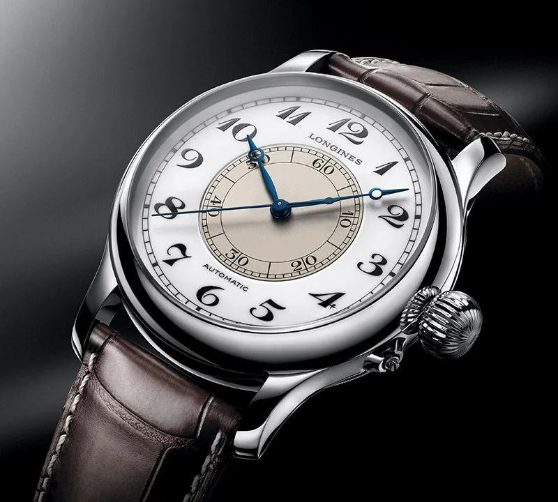 LONGINES WATCH The Longines Weems Second-Sectioning Watch 47.5mm Automatic White Steel L2.713.4.13.0