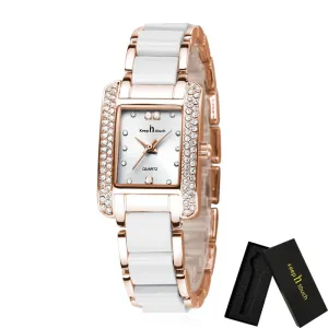 Luxury Square Diamond Watch Bracelet For Women Casual Jewelry