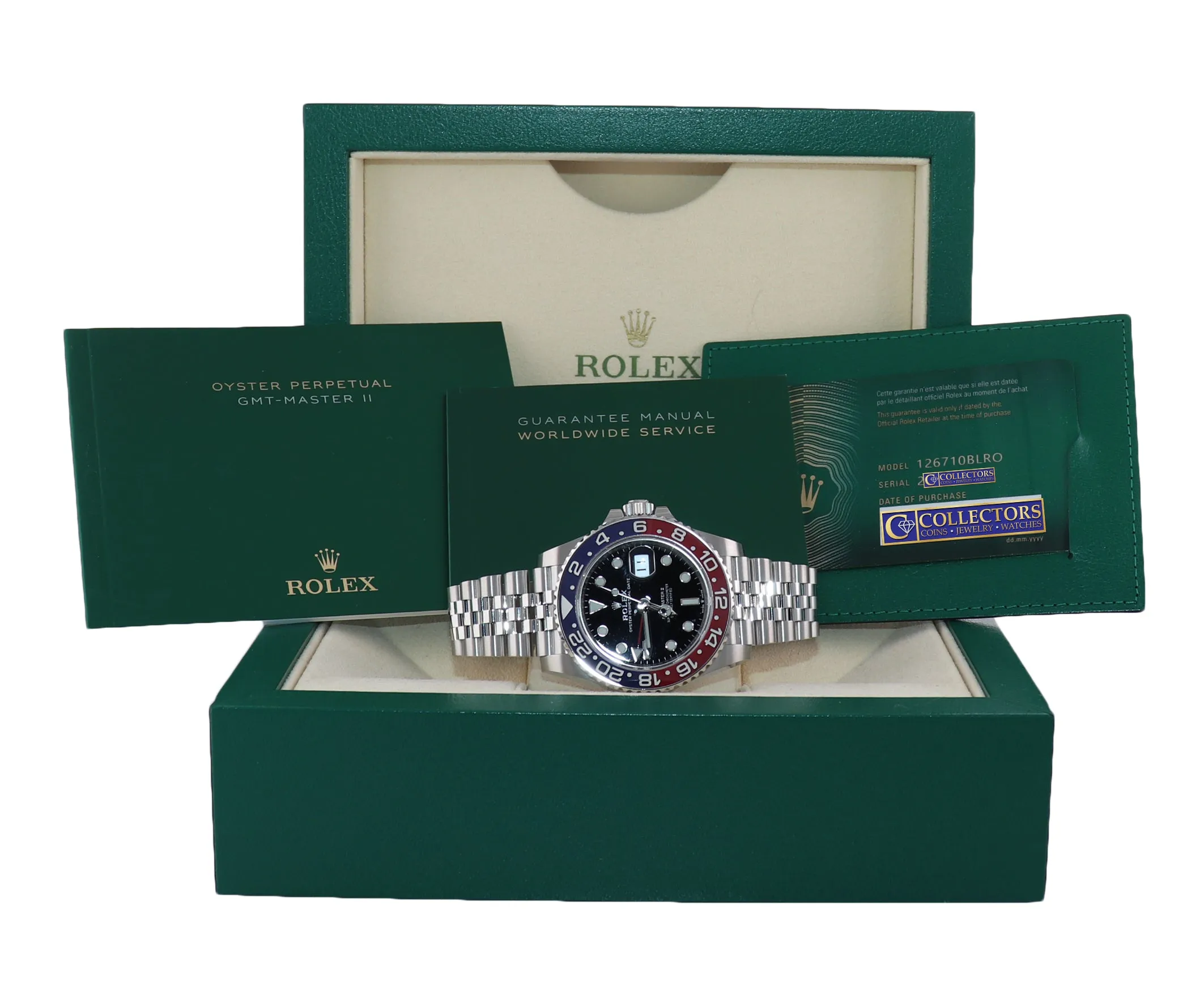 MARCH 2021BRAND NEW PAPERS Rolex GMT Master PEPSI Blue Ceramic 126710 Watch Box