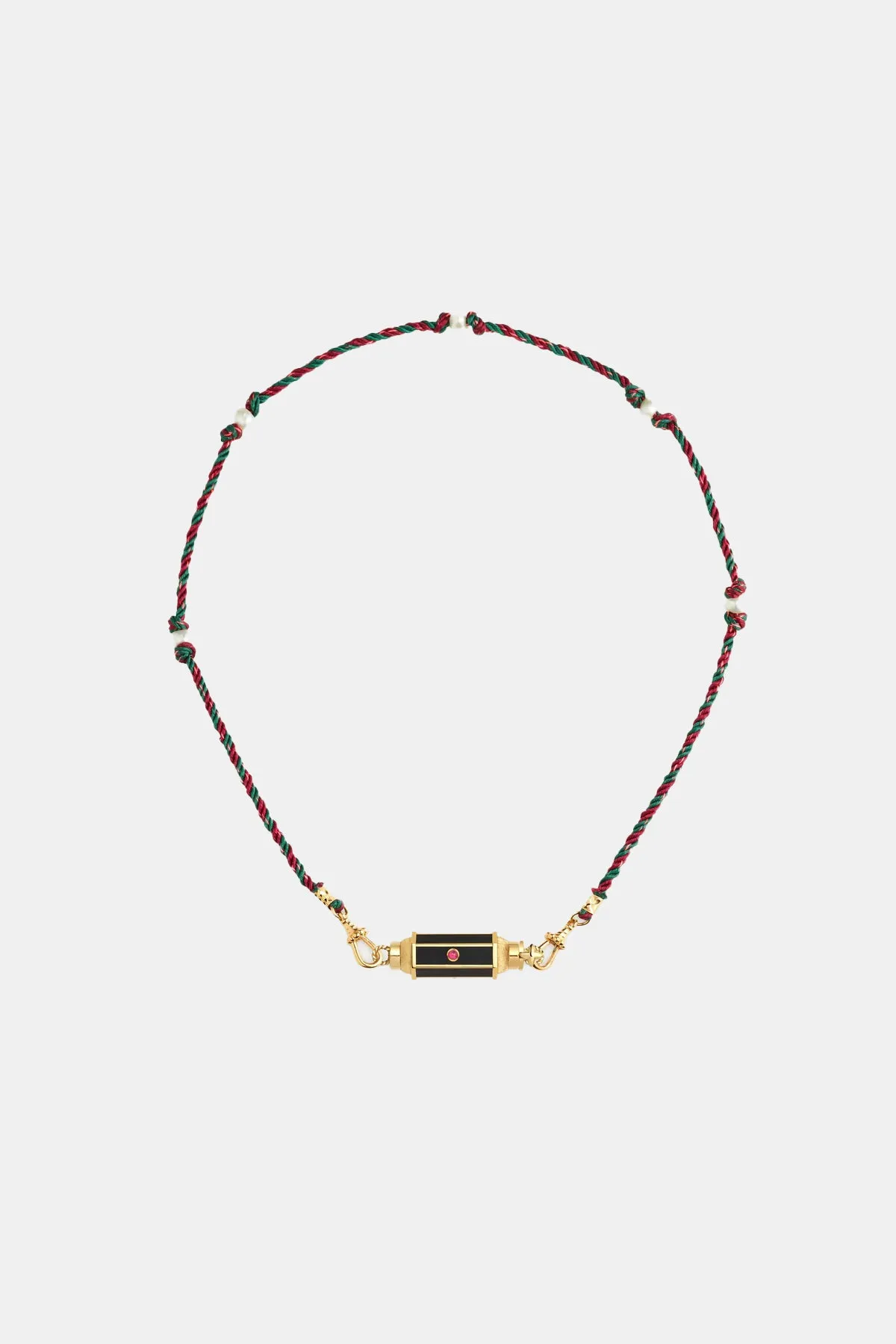 MARIE LICHTENBERG | 18K GOLD EBONY BABY LOCKET NECKLACE