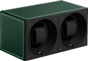Masterbox Duo Green Toledo Leather White Stitches