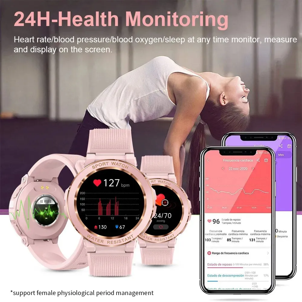 MELANDA Sport Smart Watch Women Bluetooth Call Smartwatch IP68 Waterproof Activity Tracker Heart Rate for Xiaomi IOS Android M60