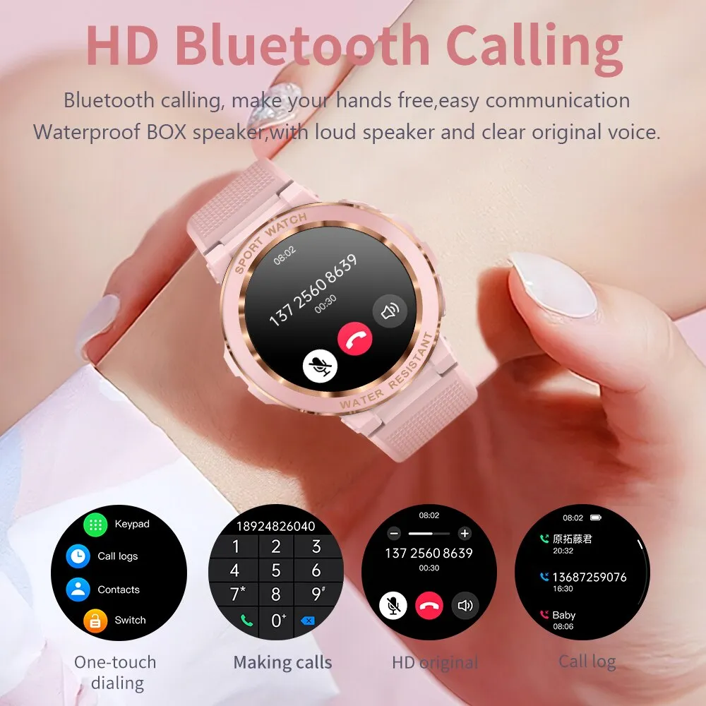 MELANDA Sport Smart Watch Women Bluetooth Call Smartwatch IP68 Waterproof Activity Tracker Heart Rate for Xiaomi IOS Android M60