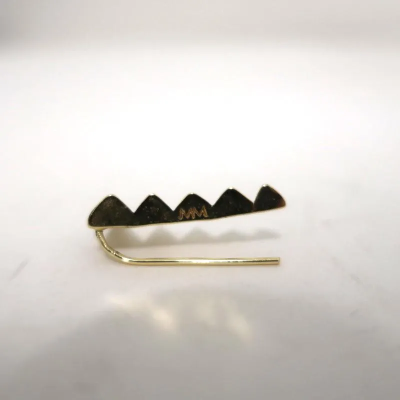 Melinda Maria Sloane Spike Crawler Earring Crystal Pave 18k Gold-Plated Brass