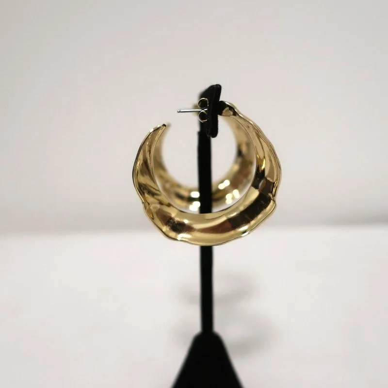 Melissa Lovy Large Hoop Earrings Gold-Plated