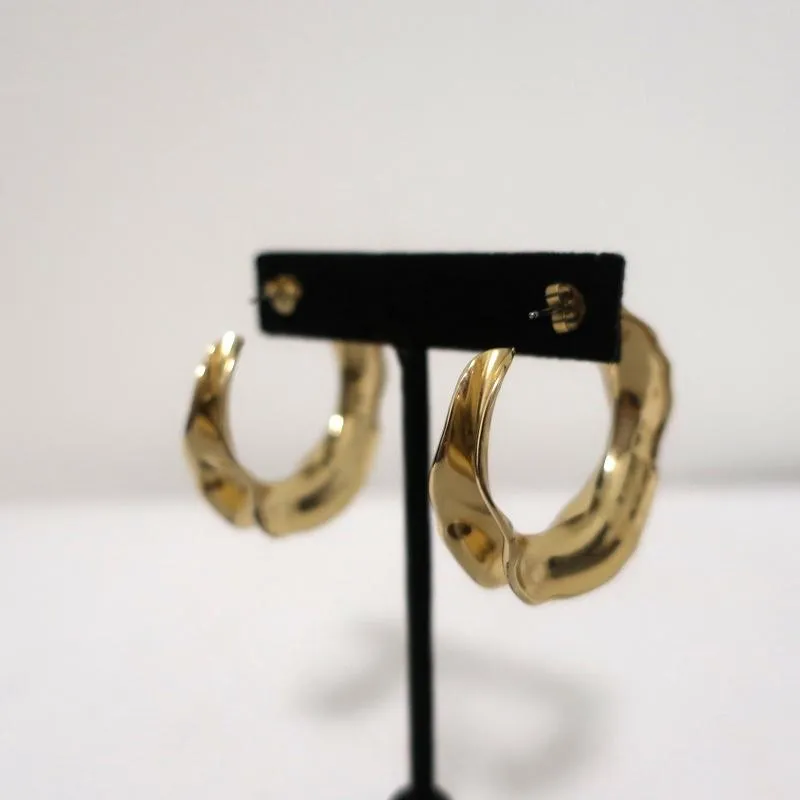 Melissa Lovy Large Hoop Earrings Gold-Plated