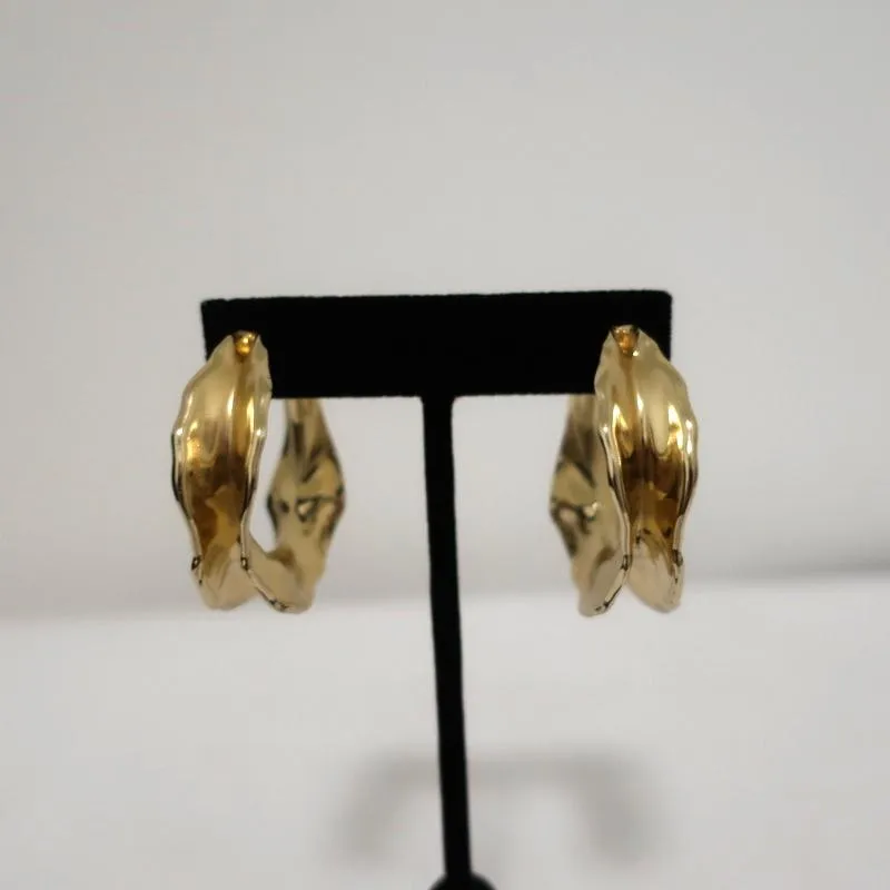 Melissa Lovy Large Hoop Earrings Gold-Plated