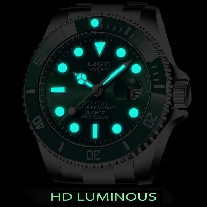 Men Sport Watches 30ATM Waterproof Date Clock