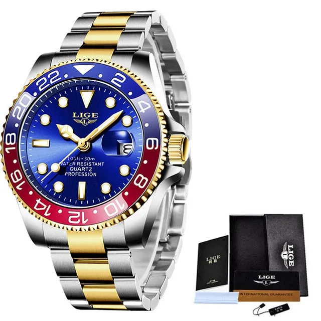 Men Sport Watches 30ATM Waterproof Date Clock