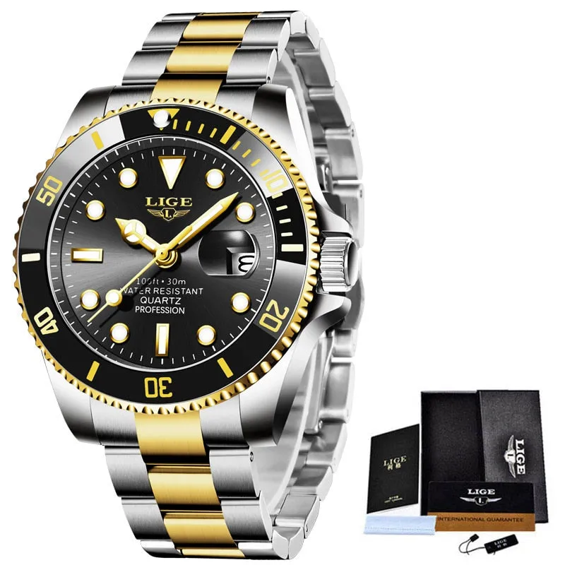 Men Sport Watches 30ATM Waterproof Date Clock