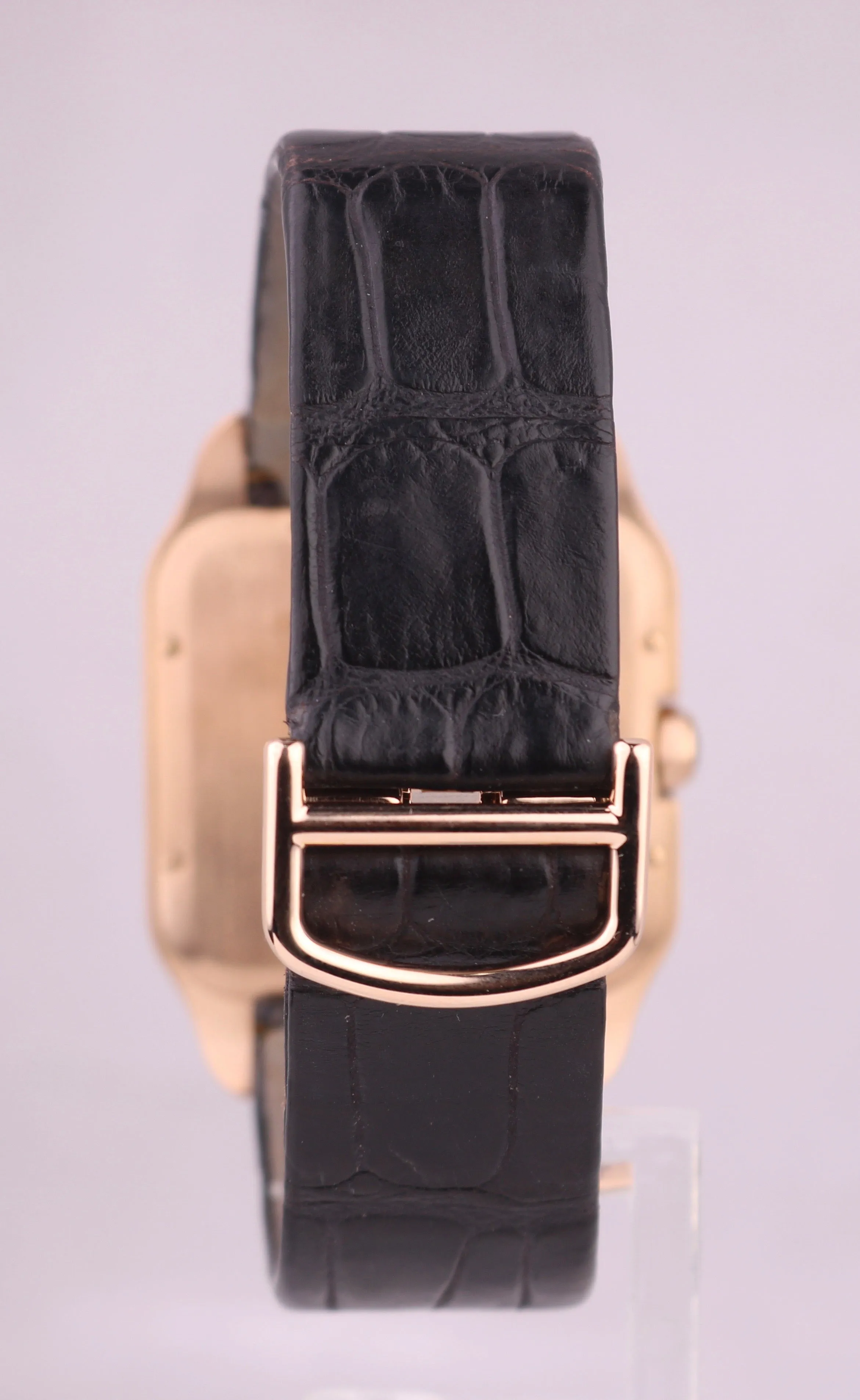 Men's Cartier Santos Dumont Large 18K Rose Gold W2006951 2650 Hand-Wind Watch