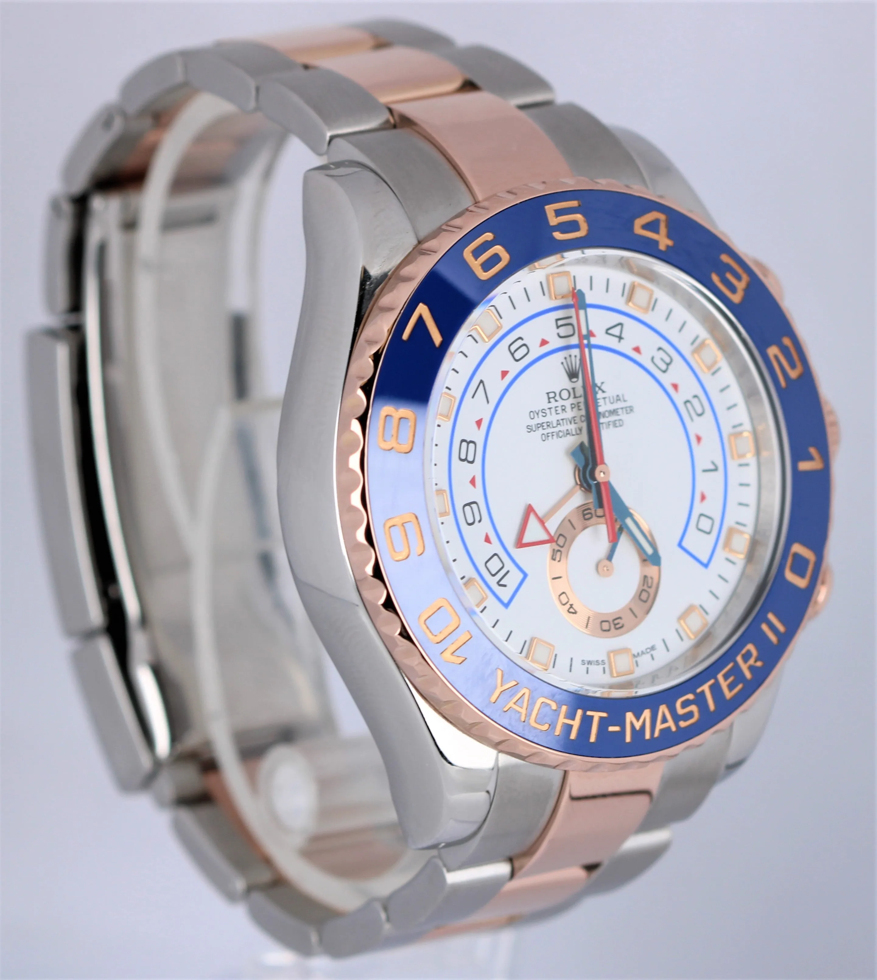 Men's Rolex Yacht-Master II 44mm Two-Tone Rose Gold Steel Ceramic Watch 116681