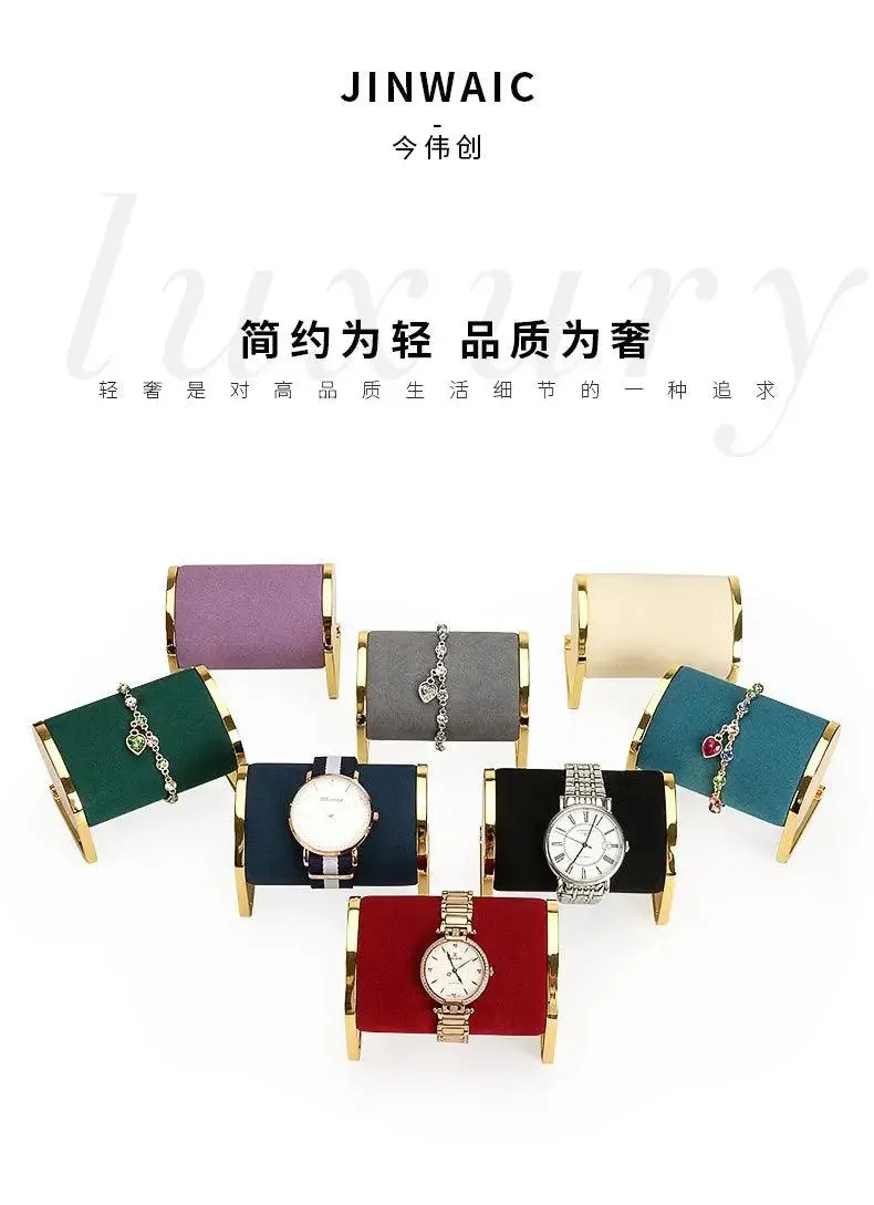 Metal Fiber Jewelry Display T-bar Watches Holder Bracelet Window Show Organizer Home Shop Jewelry Photo Props