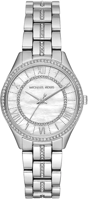 Michael Kors Women's Lauryn Stainless Steel Quartz Stainless-Steel Strap, Silver, 16 Casual Watch (Model: MK3900)