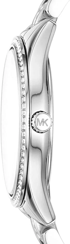 Michael Kors Women's Lauryn Stainless Steel Quartz Stainless-Steel Strap, Silver, 16 Casual Watch (Model: MK3900)