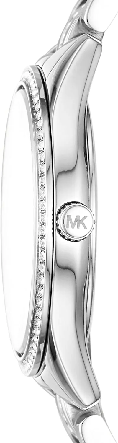 Michael Kors Women's Lauryn Stainless Steel Quartz Stainless-Steel Strap, Silver, 16 Casual Watch (Model: MK3900)