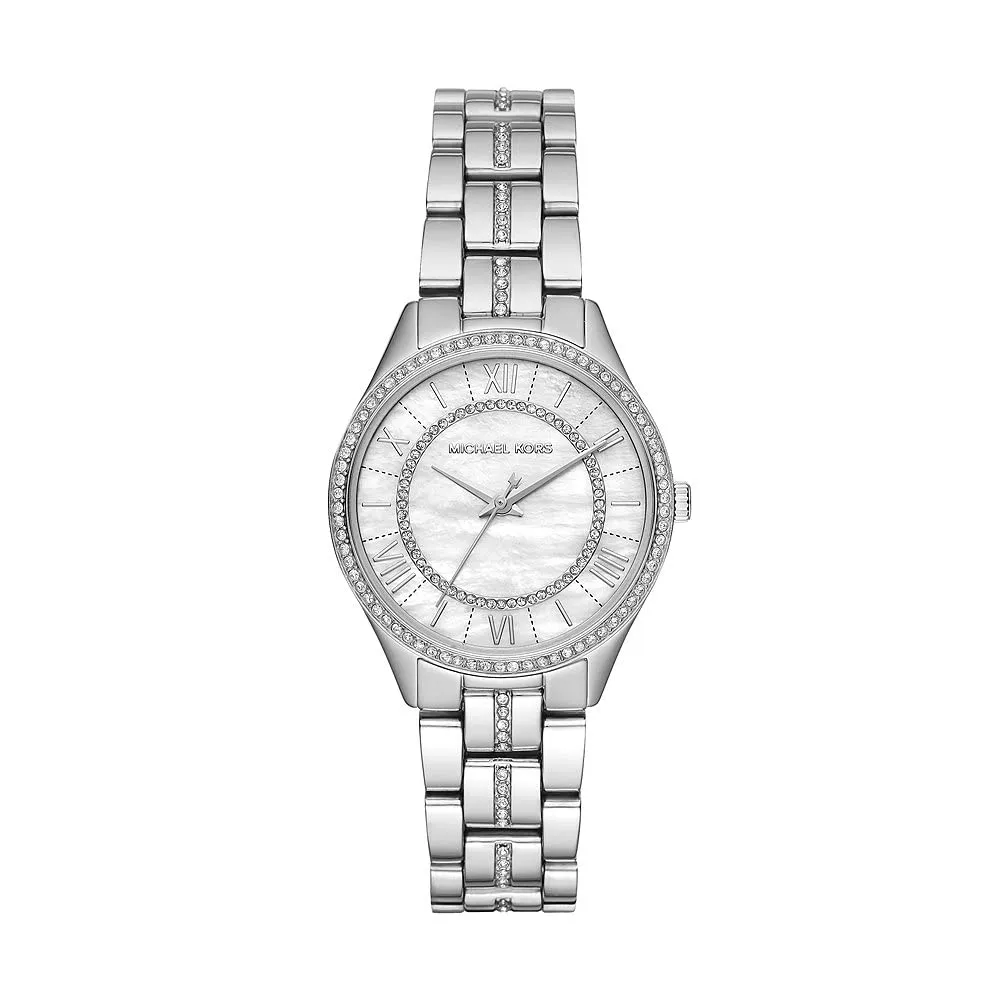 Michael Kors Women's Lauryn Stainless Steel Quartz Stainless-Steel Strap, Silver, 16 Casual Watch (Model: MK3900)