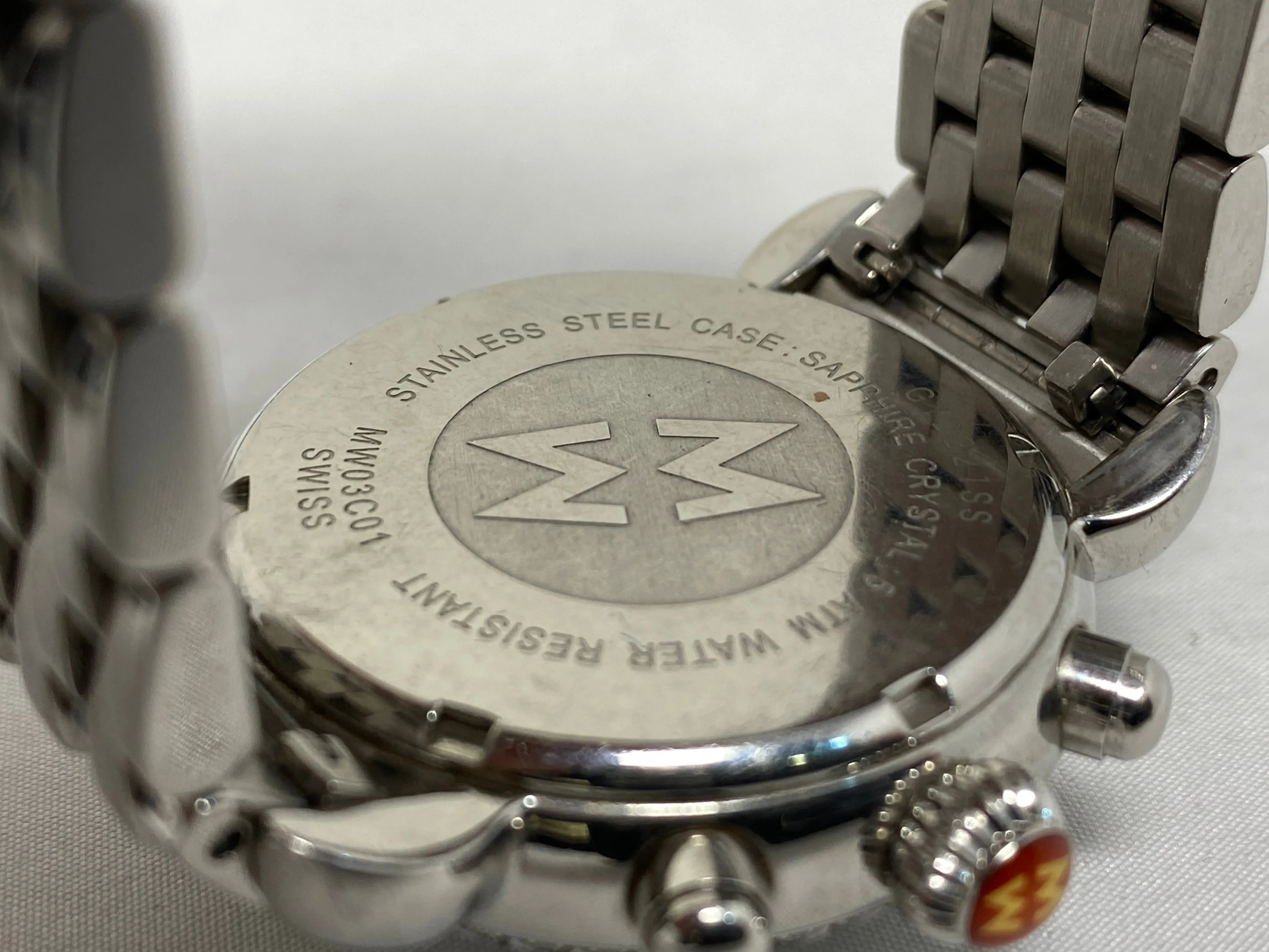 Michele Watch with Round Face and Diamonds