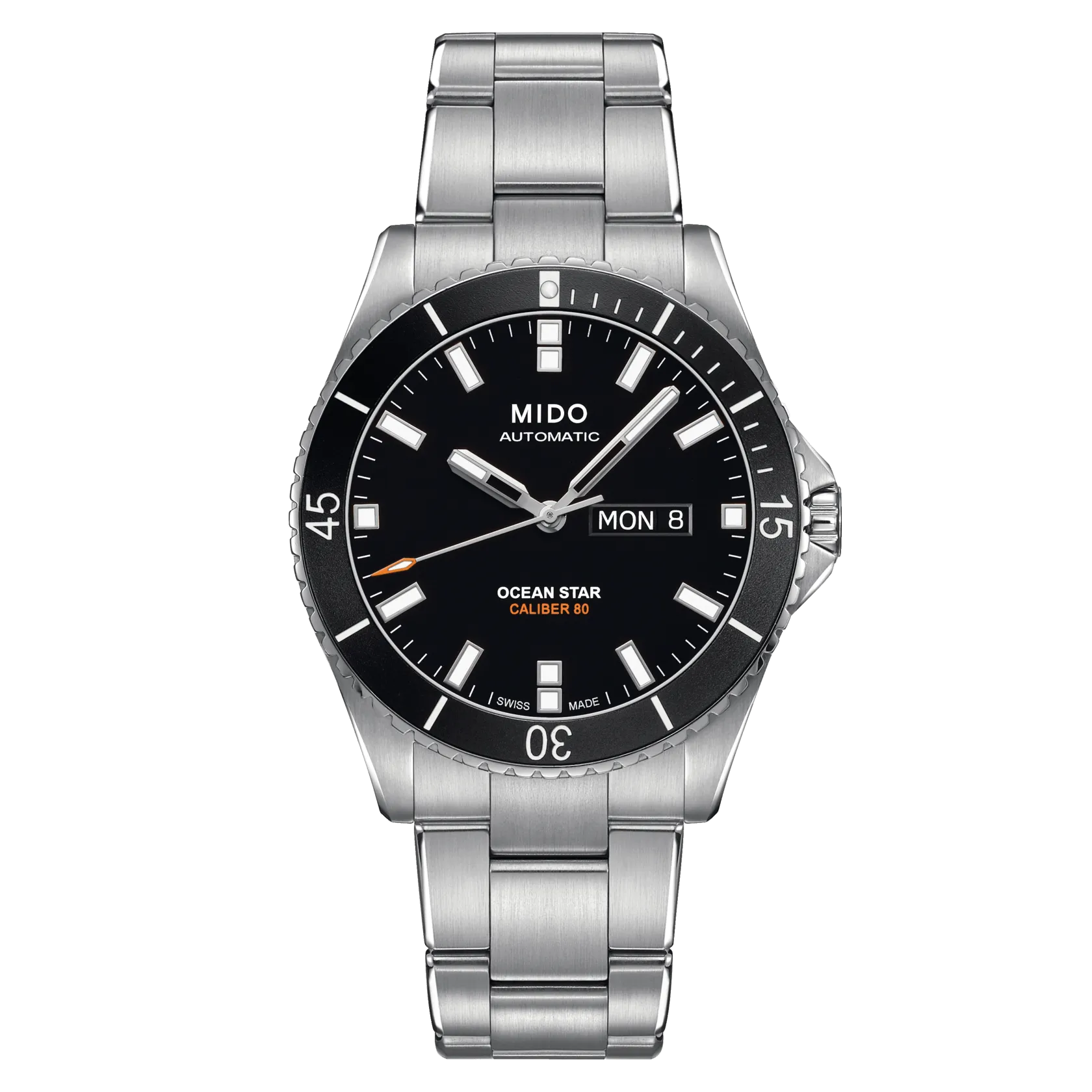 Mido Ocean Star 200 Black Dial Stainless Steel Men's Watch M0264301105100