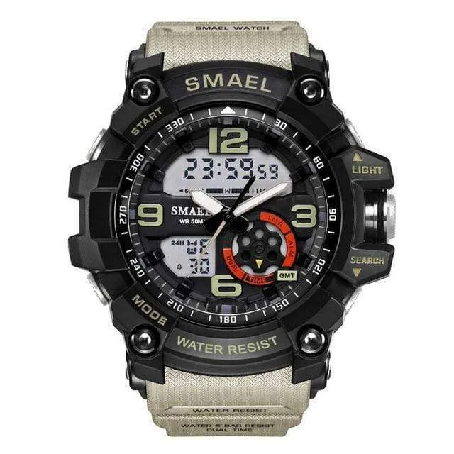 Military Army Wristwatch LED Quartz