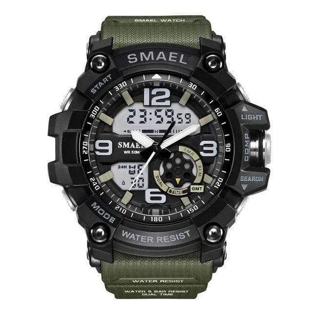 Military Army Wristwatch LED Quartz