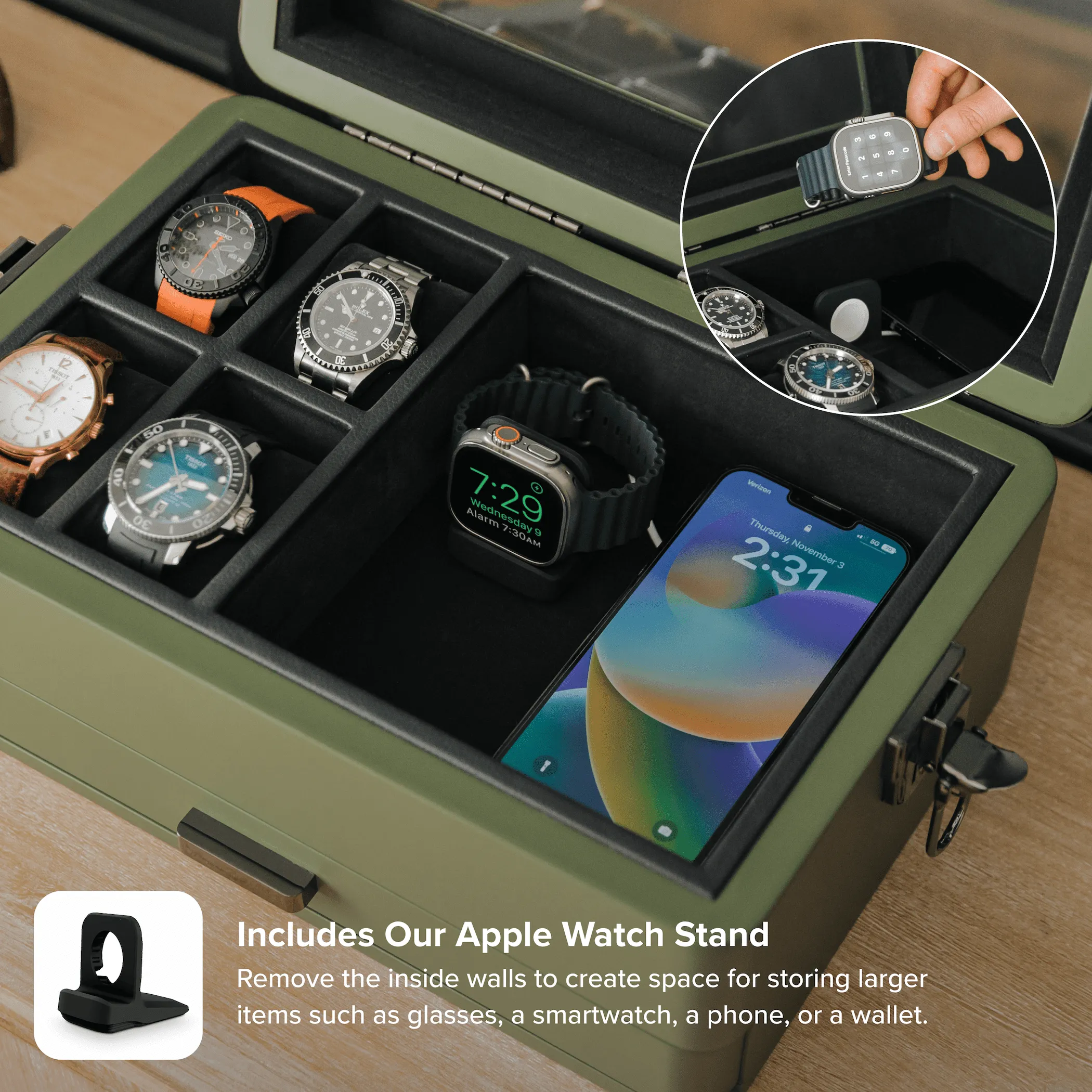 Military Modular Watch Box - 10 Slot by Case Elegance