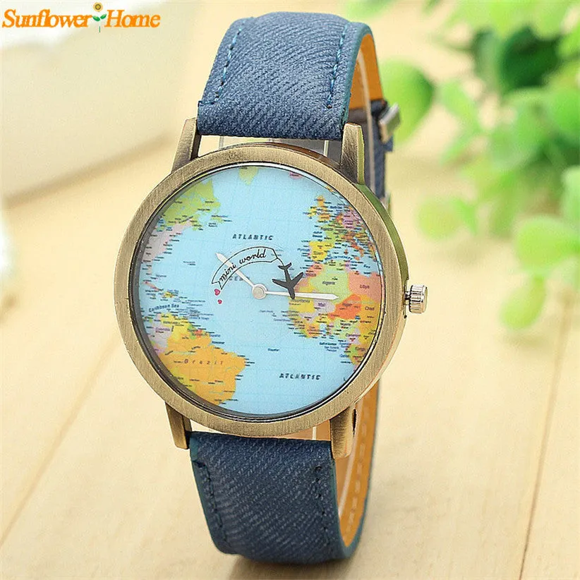 Mini World Map Watch