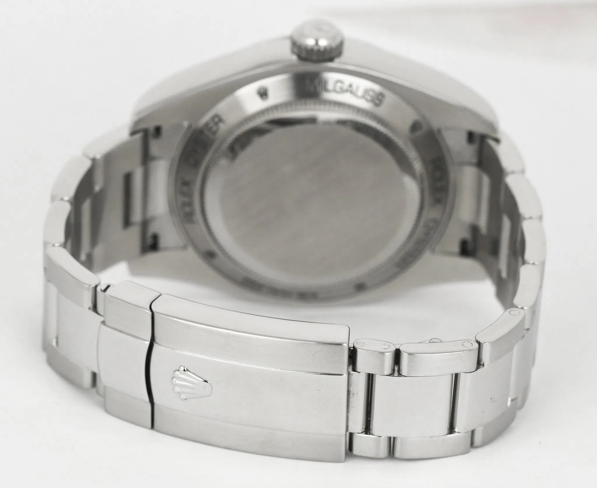 MINT 2009 Rolex Milgauss Black Dial Orange 116400 40mm Stainless Steel Oyster